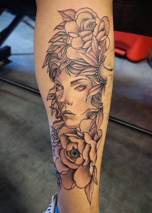 Flower Female Tattoo - Heatstroke Tattoo