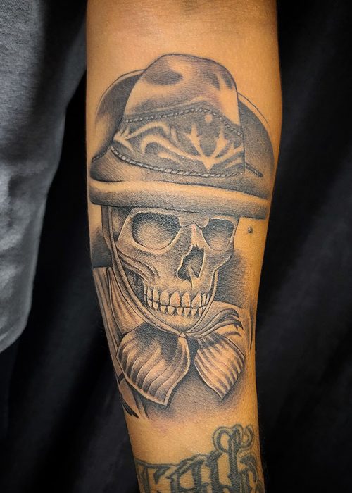 Skull Forearm Tattoo - Heatstroke Tattoo